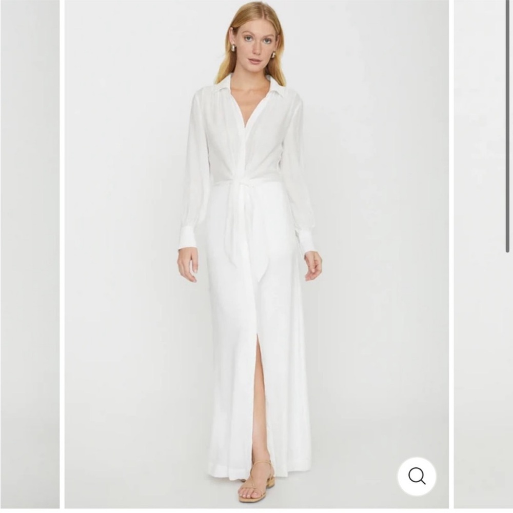 Brochu Walker White Maxi Madsen Dress Size Small in Salt